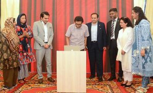 Federal Minister for Education and Professional Training Dr. Khalid Maqbool Siddiqui Inaugurating the NCLEX-RN program at the College of International Skills Development.