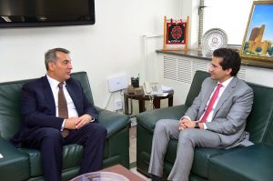 Federal Minister for Petroleum Ali Pervaiz Malik was called on by the Ambassador of Azerbaijan to Pakistan, H.E Khazar Farhadov in federal capital
