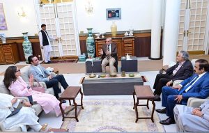 A delegation led by Chairman Pakistan People's Party Bilawal Bhutto Zardari calls on Prime Minister Muhammad Shehbaz Sharif
