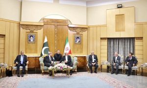 Prime Minister Muhammad Shehbaz Sharif reaches Tehran on his two day official visit of Iran. Iranian Interior Minister Eskandar Momeni received the Prime Minister upon his arrival at Mehrabad Airport