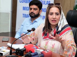 Punjab Chief Minister's focal person for polio eradication UZMA KARDAR addresses to media persons at DC Office