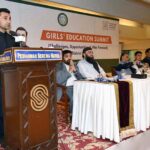 Minister for Elementary & Secondary Education Faisal Khan Tarakai addressing during Girl's Education Summit