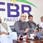 Chief Commissioner Income Tax Abdul Malik addressing a press conference