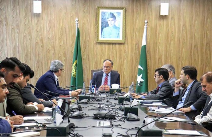 Federal Minister for Planning, Development & Special Initiatives, Ahsan Iqbal, chairing a high-level Executive Committee meeting to review progress on the establishment of the Daanish University of Applied and Emerging Sciences in federal capital