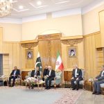 Prime Minister Muhammad Shehbaz Sharif reaches Tehran on his two day official visit of Iran. Iranian Interior Minister Eskandar Momeni received the Prime Minister upon his arrival at Mehrabad Airport