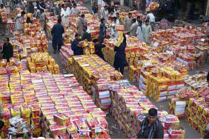 Wholesale fruit vendors deal with customers and their suppliers at fruit market in the Provincial Capital