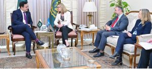 Anna Bjerde, Managing Director for Operation at World Bank, calls on Ahad Cheema, Federal Minister for Economic Affairs,in federal capital