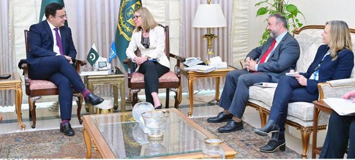 Anna Bjerde, Managing Director for Operation at World Bank, calls on Ahad Cheema, Federal Minister for Economic Affairs,in federal capital