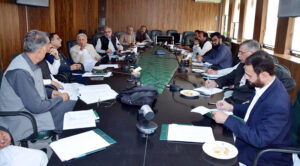 Federal Minister for National Food Security and Research Rana Tanveer Hussain chairing a meeting at the Ministry to review progress on Prime Minister’s directives and the Task Management System