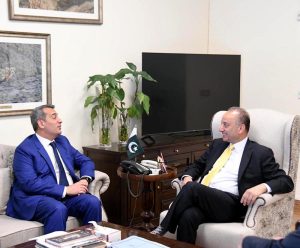 Federal Minister for Climate Change, Senator Musadik Malik, meets with the Ambassador of Azerbaijan, H.E. Khazar Farhadov, to discuss bilateral cooperation in green initiatives and carbon trading in federal capital