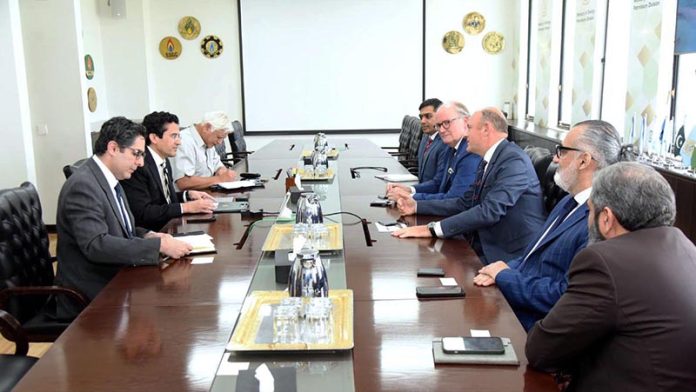 Minister for Petroleum Ali Pervaiz Malik held a meeting with Mr. Wille Eerola, Honorary Consul General of Pakistan in Finland, and Mr. Alexandre Eykerman, Regional Director for the Middle East at Wartsila