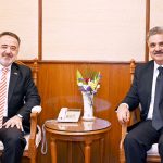Hon'ble Mr. Justice Yahya Afridi, Chief Justice of Pakistan in a meeting with His Excellency İrfan Neziroğlu, Ambassador of Turkey to Pakistan at Supreme Court of Pakistan