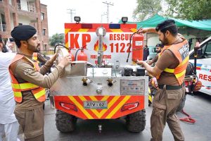 Rescue 1122 Khyber Pakhtunkhwa engaged in emergency preparations amid National Situation at Rescue 1122 Headquarter