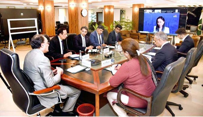 Finance Minister Senator Muhammad Aurangzeb virtually engaging with Ms. Johana Chua, Head of Emerging Markets Economies at Citigroup, and members of the investment community regarding Pakistan’s economic reforms and growth outlook