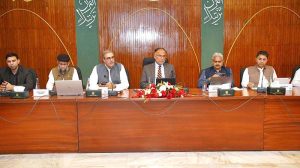 Federal Minister for Planning, Development and Deputy Chairman of the Planning Commission, Ahsan Iqbal, chairs a CDWP meeting on Tuesday where ten key development projects were approved to accelerate national progress