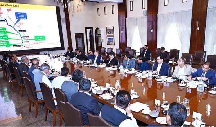 Sindh Chief Minister Syed Murad Ali Shah meets Federal Minister for Communications Aleem Khan along with a high-Level delegation at the CM House
