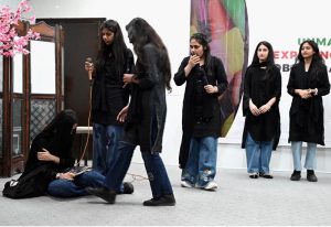 Students preforming Tablo against anti tobacco to celebrate World No Tobacco Day 2025 in federal capital