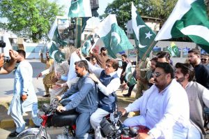 "Pakistan Zindabad Rally" successfully held under the leadership of Federal Minister for Railways, Mohammad Hanif Abbasi.