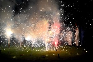 A view of fire work at Governor House in connection with the celebration of Pakistan Armed Forces victory against Indian aggression
