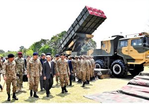 President Asif Ali Zardari during his visit to the Gujranwala Cantonment.