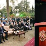 President Asif Ali Zardari addressing the ceremony to commemorate the 80th Anniversary of Victory in Great Patriotic War of Russian Federation at the Russian Embassy