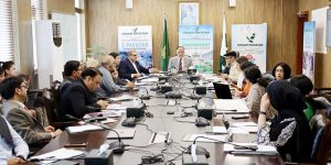 Federal Minister for Planning, Development & Special Initiatives, Ahsan Iqbal and Federal Minister for Climate Change Musadiq Malik jointly chairing a high-level meeting on civil service reforms, emphasizing performance-driven governance and professional expertise in public service