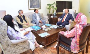 Meeting of the Federal Minister for Climate Change and Environmental Coordination Dr. Musadik Malik with Senior Advisor UN-Habitat Mr. Jawed Ali Khan