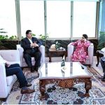 Former Federal Minister Khurram Dastagir calls on Federal Minister for Information Technology & Telecommunication, Shaza Fatima Khawaja in federal capital