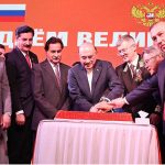 President Asif Ali Zardari cutting the cake to commemorate the 80th Anniversary of Victory in Great Patriotic War of Russian Federation at the Russian Embassy