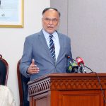 Planning Minister Ahsan Iqbal addressing the certificate awards ceremony of 37th Senior Management Course at National Institute of Public Administration