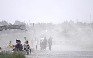 A severe dust storm blankets the federal capital, reducing visibility and disrupting daily life