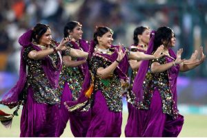 Famous singer Abrar-ul-Haq performing during the Pakistan Super League PSL-X T20 cricket Final match between Lahore Qalanders and Quetta Gladiators at the Gaddafi Cricket Stadium.