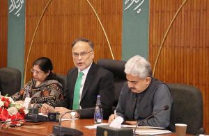 Federal Minister for Planning, Development & Special Initiatives Ahsan Iqbal chairing a special meeting in Islamabad to align sectoral priorities and development plans with the URAAN Pakistan initiative