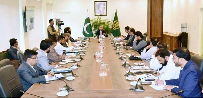 Federal Minister for Climate Change & Environmental Coordination, Senator Musadik Masood Malik chairing a high-level meeting matters related to GMOs Imports