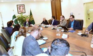 Federal Minister for Climate Change & Environmental Coordination, Senator Musadik Masood Malik chairing a high-level meeting matters related to GMOs Imports