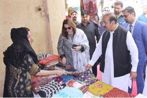 Secretary of Sports & Youth Affairs Sindh, Mr. Abdul Aleem Lashari, visits various stalls at the three-day Youth Empowerment Summit held at Sindh Museum