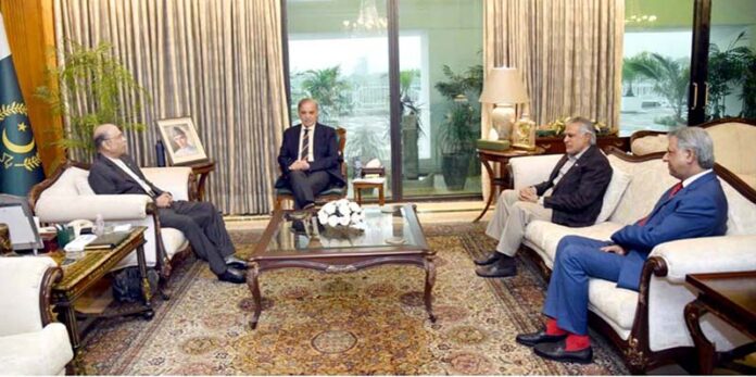 Prime Minister Muhammad Shehbaz Sharif called on President Asif Ali Zardari at Aiwan-e-Sadr