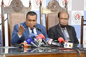 Bangladesh High Commissioner, Muhammad Iqbal Hussain addressing Meet the Press at Press Club