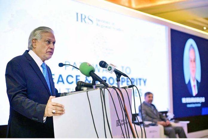 Deputy Prime Minister and Foreign Minister Senator Mohammad Ishaq Dar delivers remarks as Chief Guest at 4th Annual Regional Dialogue 2025 : “Pathways to peace and prosperity in turbulent times.”organised by Institute of Regional studies (IRS), in federal capital