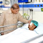 Prime Minister Muhammad Shehbaz Sharif visits Quetta to meet the injured children and other victims of terrorist suicide attack on a school bus in Khuzdar