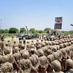 Prime Minister Muhammad Shehbaz Sharif addresses the officers and soldiers who took part in Operation Bunyan-um- Marsous