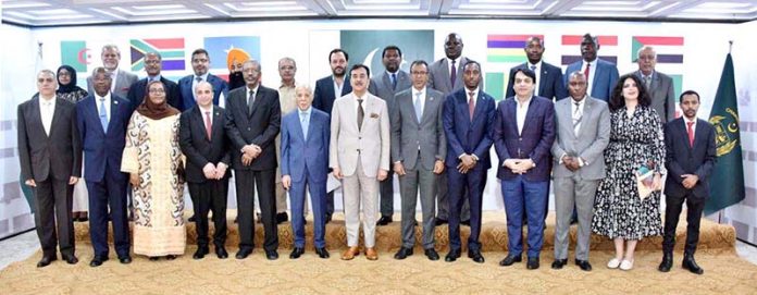 Chairman Senate, Syed Yousuf Raza Gilani, in a group photo with participants of the 