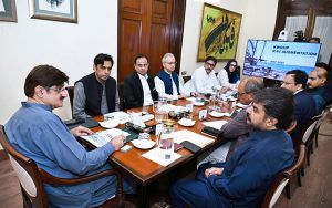 Sindh Chief Minister Syed Murad Ali Shah meets with the Pakistan Olympic Association (POA) delegation to finalise preparations for the 35th national Games 2025