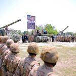 Prime Minister Muhammad Shehbaz Sharif addresses the officers and soldiers who took part in Operation Bunyan-um- Marsous