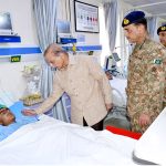 Prime Minister Muhammad Shehbaz Sharif visits Quetta to meet the injured children and other victims of terrorist suicide attack on a school bus in Khuzdar