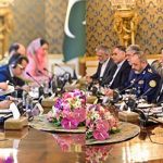 President of Iran Dr. Masoud Pezeshkian and Prime Minister Muhammad Shehbaz Sharif held delegation level meeting at Sa'dabad Palace