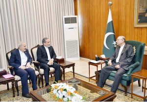 The Foreign Minister of Iran, Seyyed Abbas Araghchi, called on President Asif Ali Zardari at Aiwan-e-Sadr