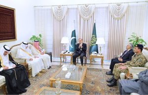 Minister of State for Foreign Affairs of Kingdom of Saudi Arabia, Adel Al-Jubeir calls on Prime Minister Muhammad Shehbaz Sharif