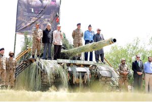Prime Minister Muhammad Shehbaz Sharif addresses the officers and soldiers who took part in Operation Bunyan-um- Marsous