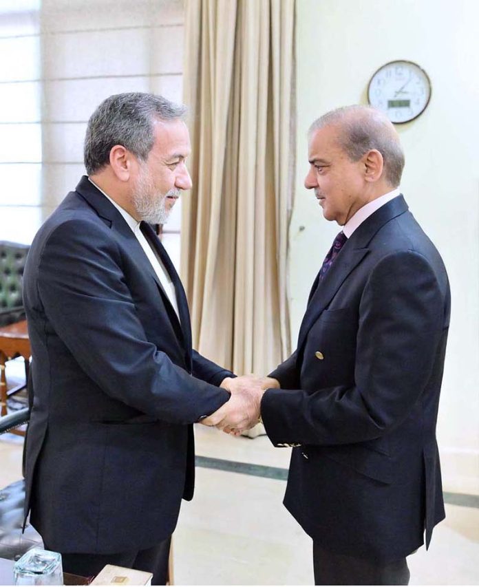 Foreign Minister of the Islamic Republic of Iran Seyed Abbas Araghchi calls on Prime Minister Muhammad Shehbaz Sharif
